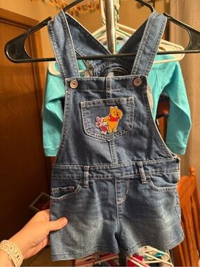 Winnie the Pooh and Piglet Patch - Shortalls